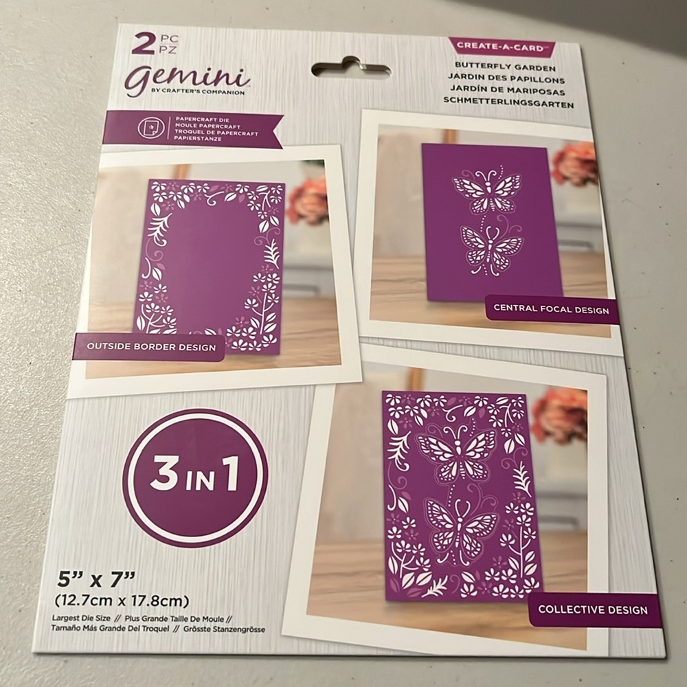 Gemini Butterfly Garden Card Set - Purple